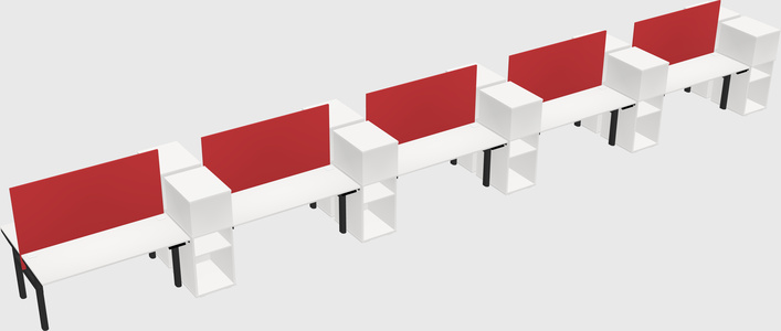 Shared electric desk + cabinet