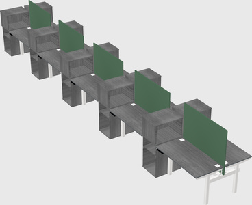 Shared electric desk + cabinet