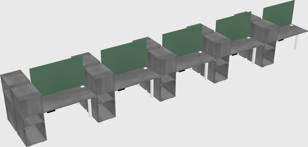 Shared electric desk + cabinet