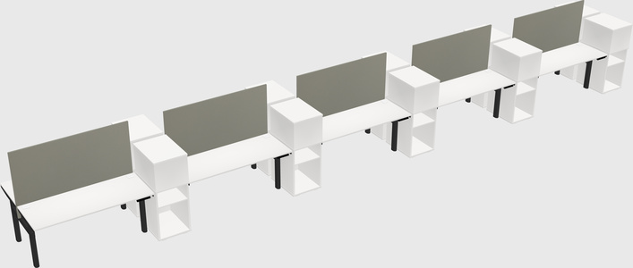 Shared electric desk + cabinet