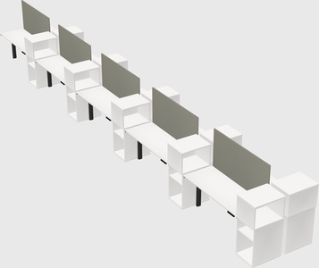 Shared electric desk + cabinet