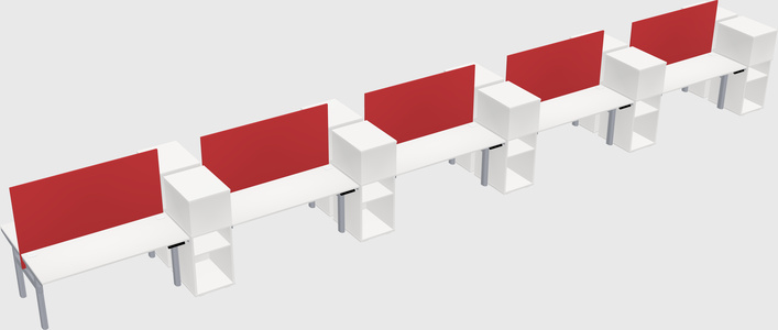 Shared electric desk + cabinet