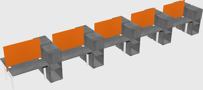 Shared electric desk + cabinet