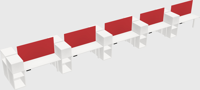 Shared electric desk + cabinet