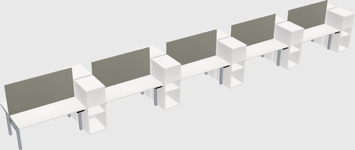 Shared electric desk + cabinet