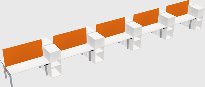 Shared electric desk + cabinet