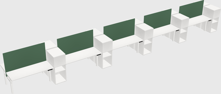 Shared electric desk + cabinet