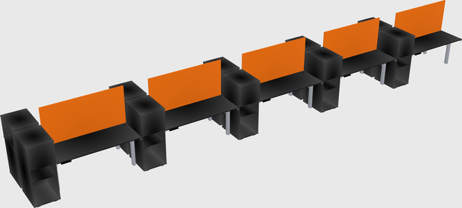 Shared electric desk + cabinet