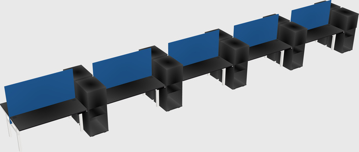 Shared electric desk + cabinet