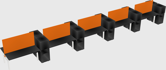 Shared electric desk + cabinet