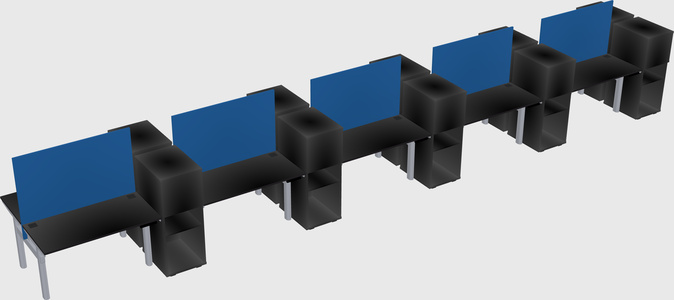 Shared electric desk + cabinet