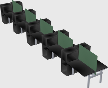 Shared electric desk + cabinet