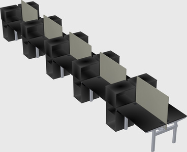 Shared electric desk + cabinet