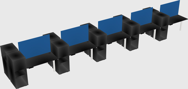 Shared electric desk + cabinet