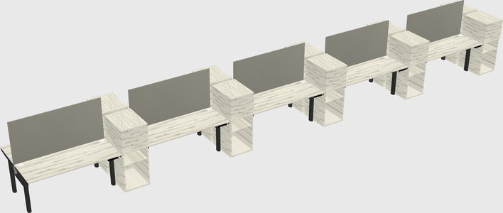 Shared electric desk + cabinet