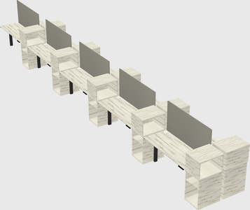 Shared electric desk + cabinet
