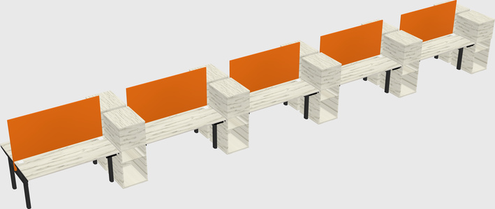 Shared electric desk + cabinet