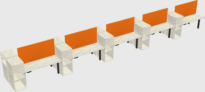 Shared electric desk + cabinet