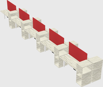 Shared electric desk + cabinet