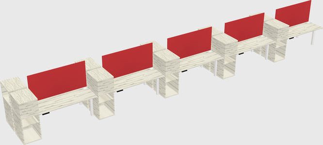 Shared electric desk + cabinet