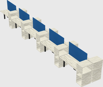 Shared electric desk + cabinet