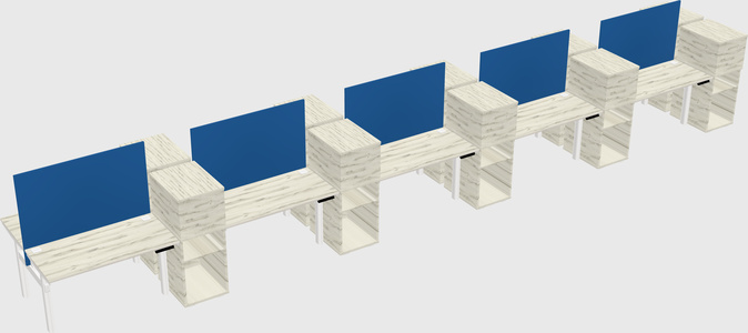 Shared electric desk + cabinet