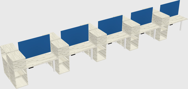 Shared electric desk + cabinet