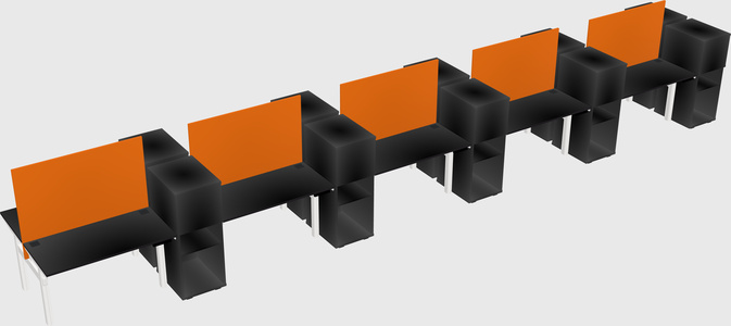 Shared electric desk + cabinet