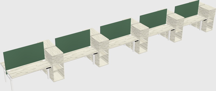 Shared electric desk + cabinet