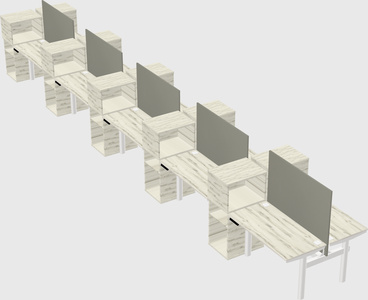 Shared electric desk + cabinet