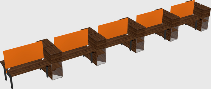 Shared electric desk + cabinet