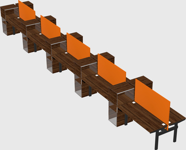 Shared electric desk + cabinet