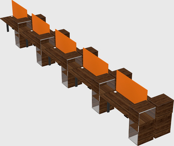 Shared electric desk + cabinet