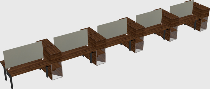 Shared electric desk + cabinet