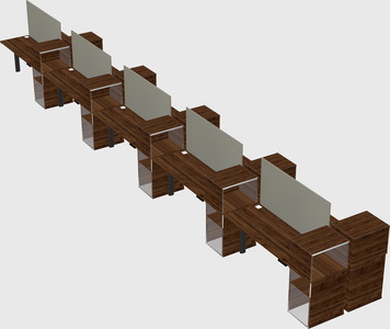 Shared electric desk + cabinet