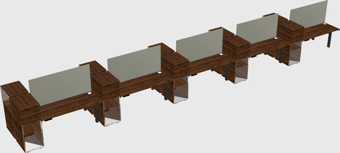 Shared electric desk + cabinet