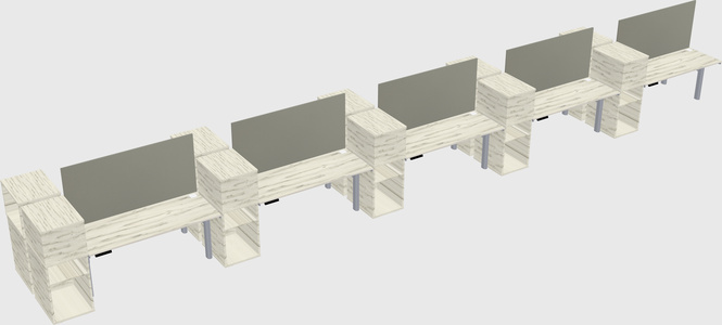 Shared electric desk + cabinet