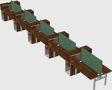 Shared electric desk + cabinet