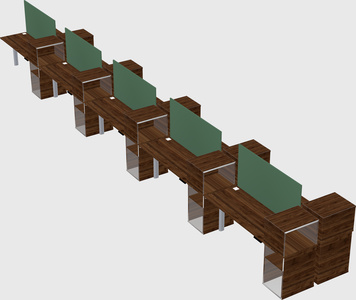 Shared electric desk + cabinet