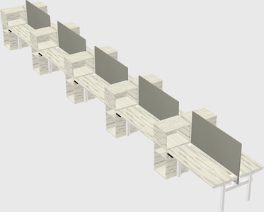Shared electric desk + cabinet