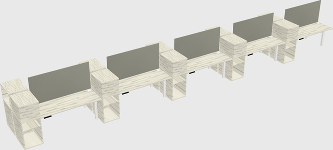 Shared electric desk + cabinet