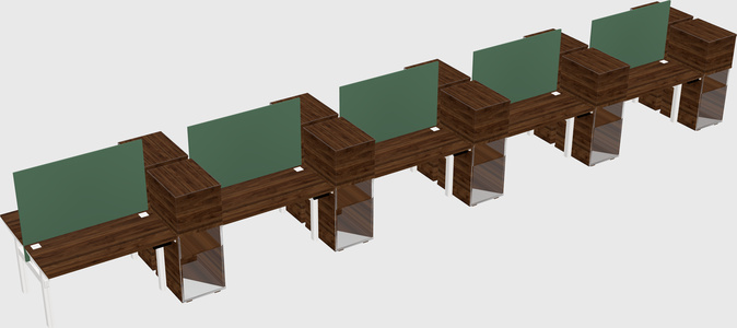 Shared electric desk + cabinet