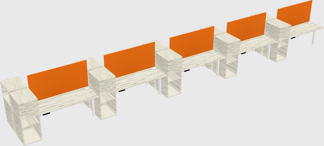 Shared electric desk + cabinet