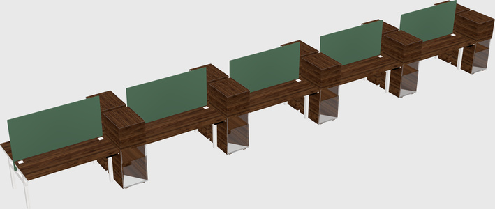 Shared electric desk + cabinet