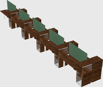 Shared electric desk + cabinet