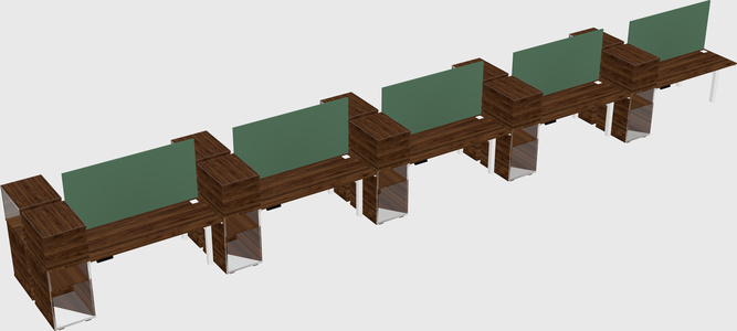 Shared electric desk + cabinet
