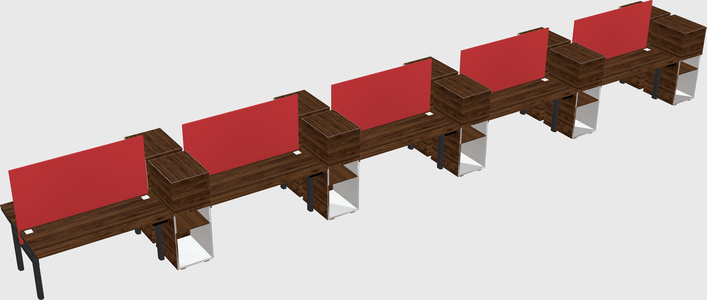 Shared electric desk + cabinet