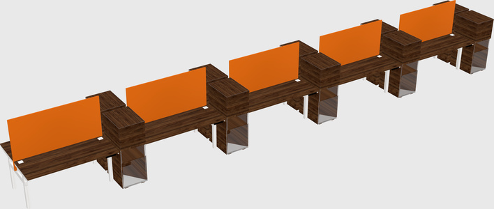 Shared electric desk + cabinet
