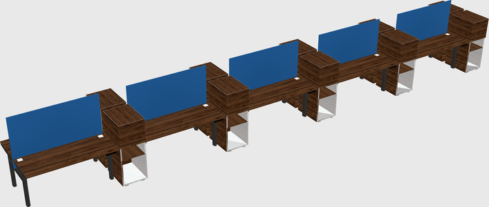 Shared electric desk + cabinet
