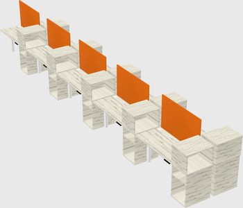 Shared electric desk + cabinet